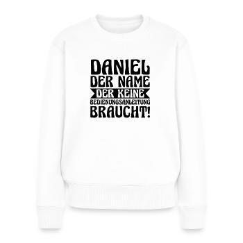 First name Daniel - Women's Premium Organic Jumper - white - Front - Julia (174cm)