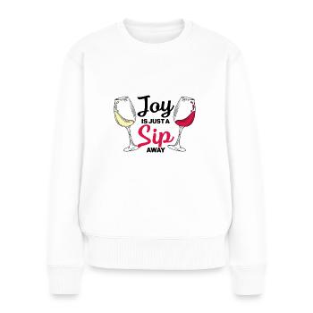 Wine Red Wine - Women's Premium Organic Jumper - white - Front - Julia (174cm)