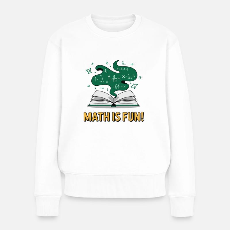 MATHEMATIK - Frauen Premium Bio Pullover - Weiß