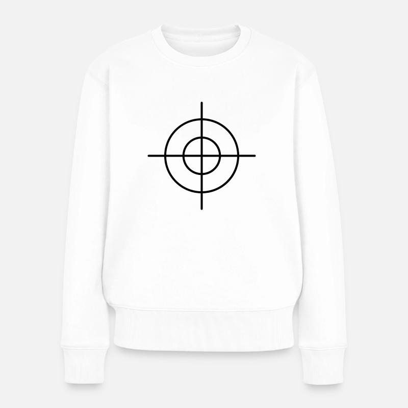 Fadenkreuz - Frauen Premium Bio Pullover - Weiß