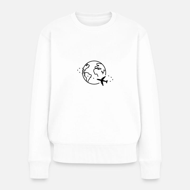 Weltreise - Frauen Premium Bio Pullover - Weiß