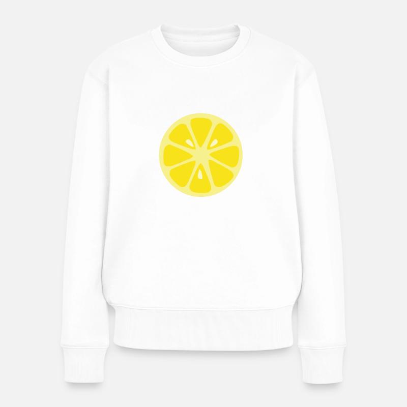 lemon - Women's Premium Organic Jumper - white