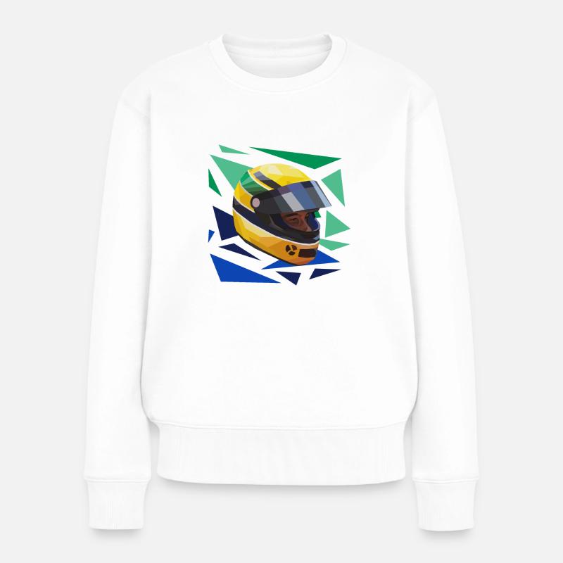 Ayrton Senna do Brasil - Frauen Premium Bio Pullover - Weiß
