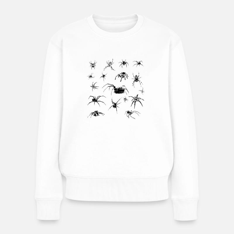 Spinnen - Frauen Premium Bio Pullover - Weiß
