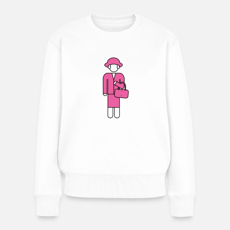 Queen - Frauen Premium Bio Pullover - Weiß