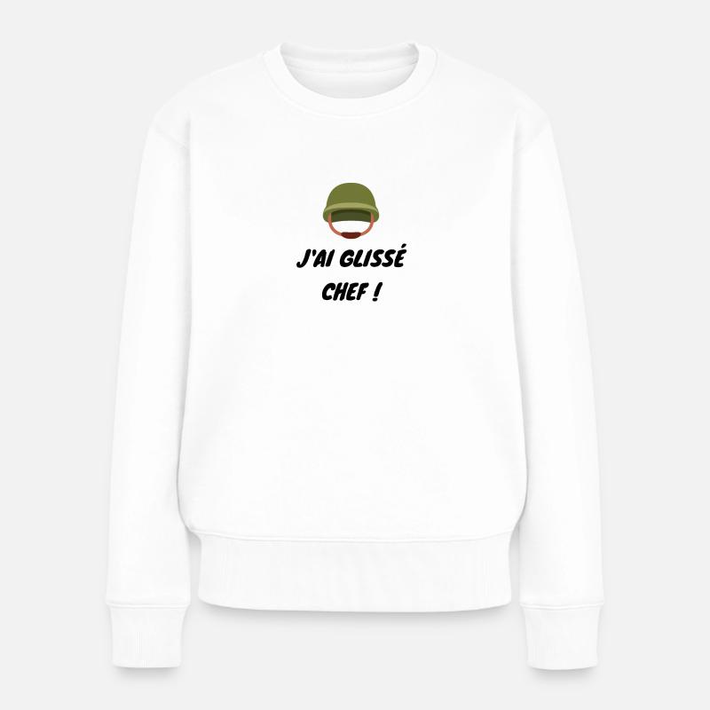 J'ai glissé chef, la 7ème Compagnie - Pull Premium bio Femme - blanc