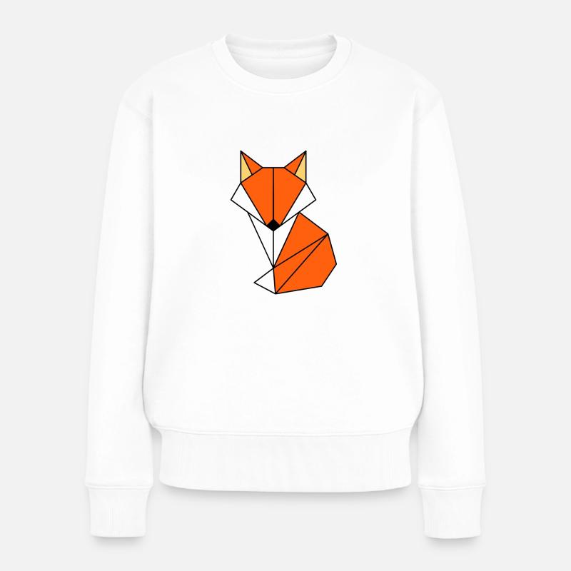 Fuchs - Frauen Premium Bio Pullover - Weiß