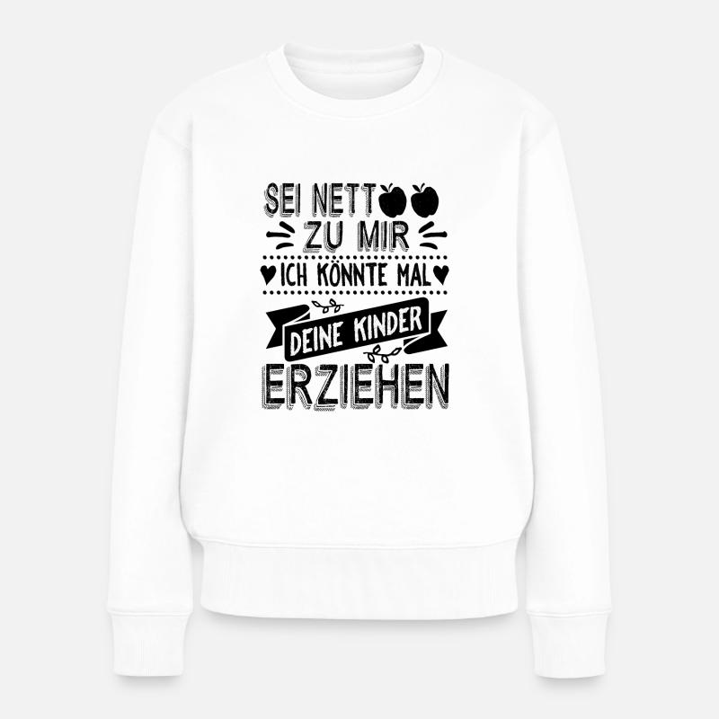 Erzieherin - Frauen Premium Bio Pullover - Weiß