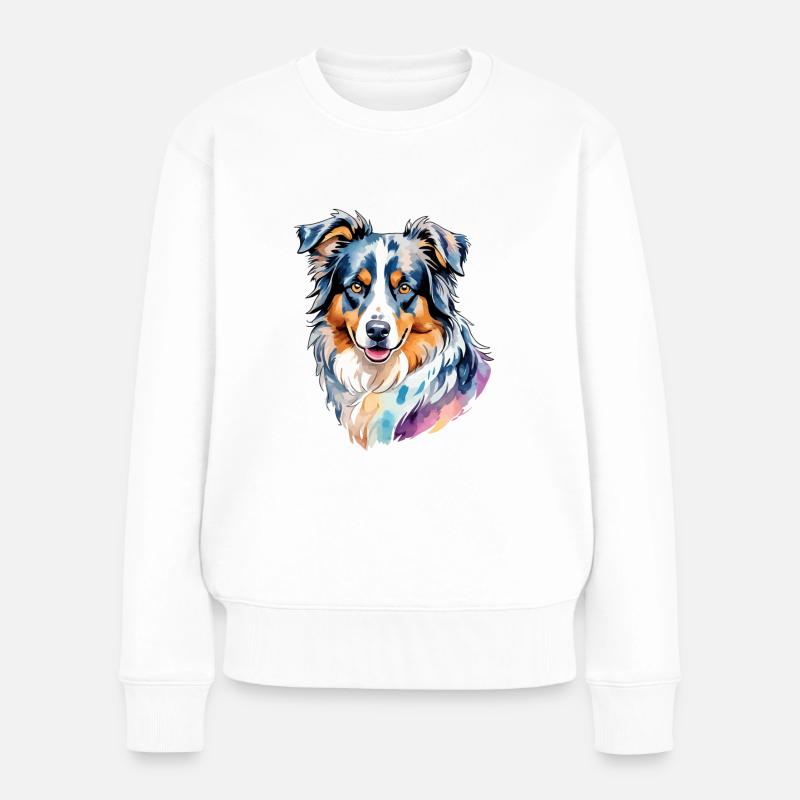 Berger Australien Aquarelles - Pull Premium bio Femme - blanc