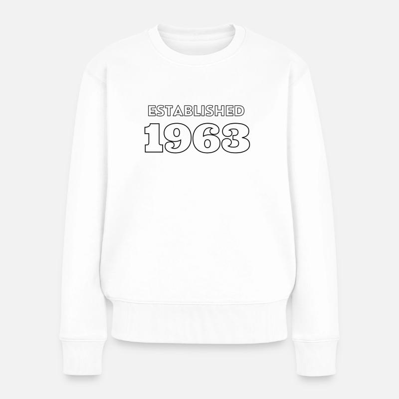 Established 1963 - Frauen Premium Bio Pullover - Weiß
