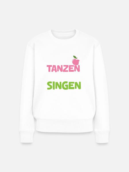 Kindergärtnerin Tanz Bastel Singen Lustig Kita - Frauen Premium Bio Pullover - Weiß