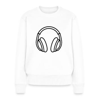 Gaming-Headset - Frauen Premium Bio Pullover - Weiß - Vorne - Julia (174cm)