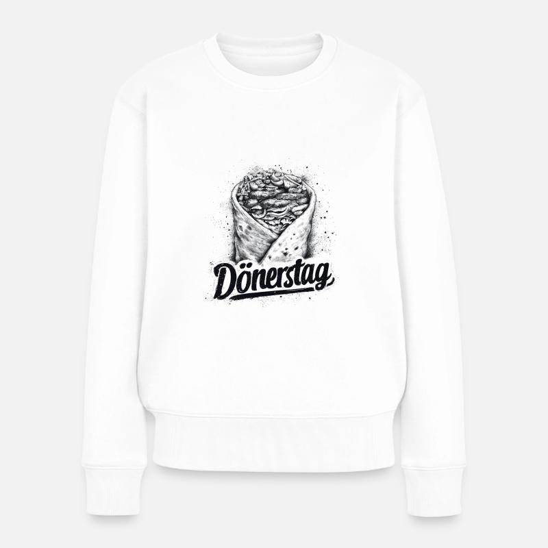 Döner Shirt - Frauen Premium Bio Pullover - Weiß