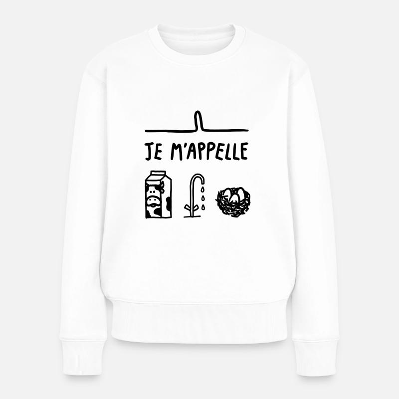 LÉONIE - Pull Premium bio Femme - blanc