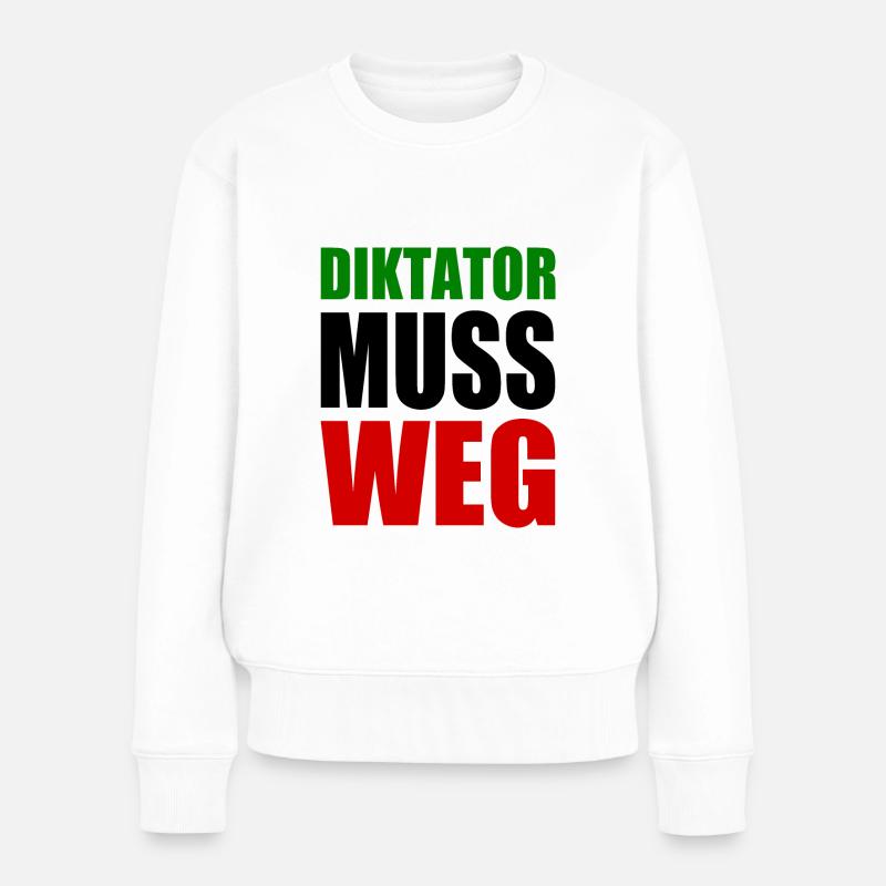 Iran diktator muss weg - Frauen Premium Bio Pullover - Weiß