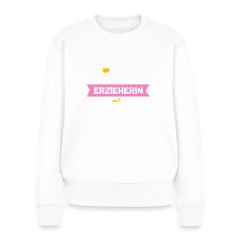 Erzieherin Idee Weihnachten Verstecken Lustig - Frauen Premium Bio Pullover - Weiß - Vorne - Julia (174cm)