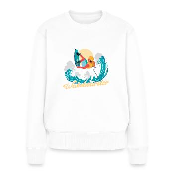 Wakeboarder Wakeboarding Lover - Frauen Premium Bio Pullover - Weiß - Vorne - Julia (174cm)