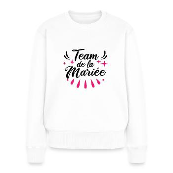 Team EVJF Futur Mariée Bride Demoiselles D'honneur - Pull Premium bio Femme - blanc - Devant - Julia (174cm)