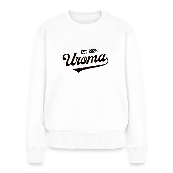 Uroma est 2025 Urgroßmutter in 24 Uromas Großoma - Frauen Premium Bio Pullover - Weiß - Vorne - Julia (174cm)