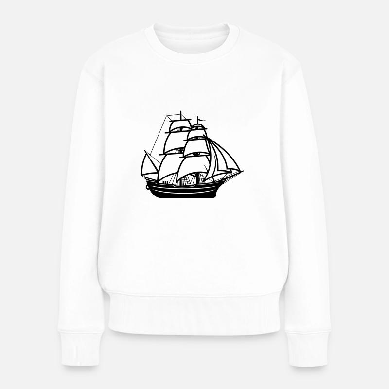 Bateau pirate - Pull Premium bio Femme - blanc