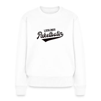 Paketbotin Beste Botin Zustellerin KEP Postbotin - Frauen Premium Bio Pullover - Weiß - Vorne - Julia (174cm)