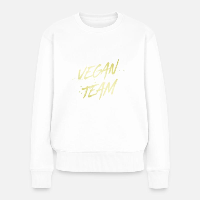 Vegan Team - Frauen Premium Bio Pullover - Weiß