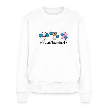 Cheerleader Team Mannschaft Gruppe Cheerleading - Frauen Premium Bio Pullover - Weiß - Vorne - Julia (174cm)