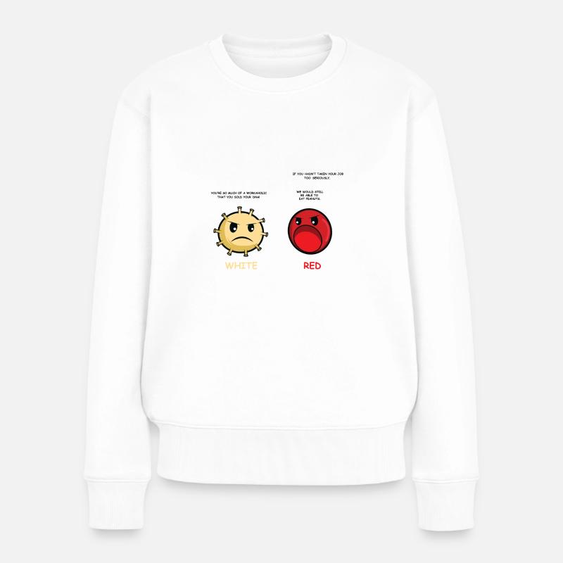 essen Erdnüsse Erdnuss-Liebhaber Geschenk - Frauen Premium Bio Pullover - Weiß