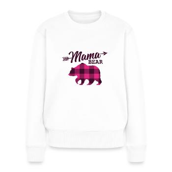Maman Ours Mère Femme Cadeau Parents Noël - Pull Premium bio Femme - blanc - Devant - Julia (174cm)