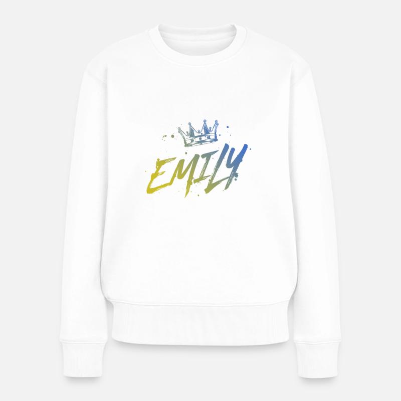 Emily - Frauen Premium Bio Pullover - Weiß