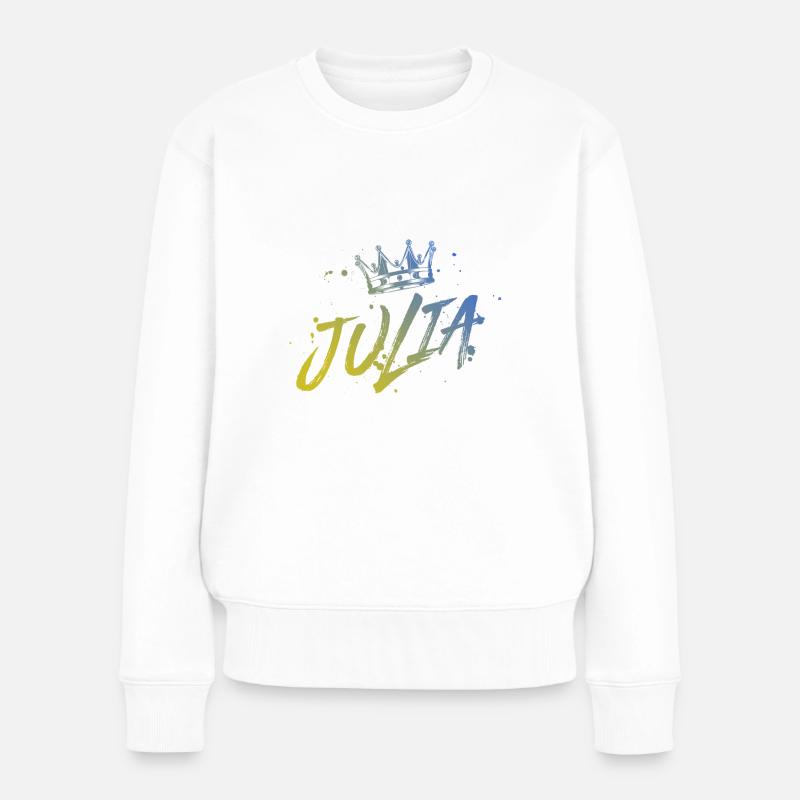 Julia - Frauen Premium Bio Pullover - Weiß