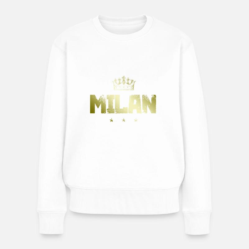 Milan - Frauen Premium Bio Pullover - Weiß