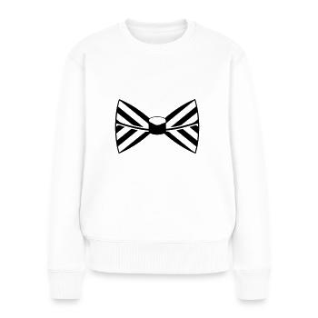 Noeud papillon - Pull Premium bio Femme - blanc - Devant - Julia (174cm)