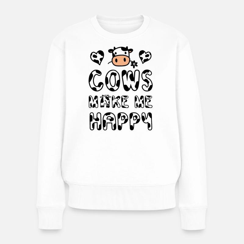 Vache Vaches - Pull Premium bio Femme - blanc