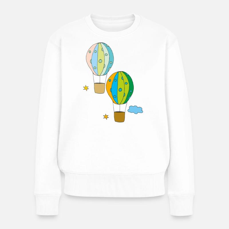 heissluftballon 2fach - Frauen Premium Bio Pullover - Weiß