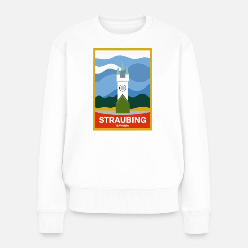 Straubing - Frauen Premium Bio Pullover - Weiß