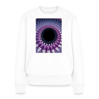 Abstract - Women's Premium Organic Jumper - white - Front - Julia (174cm)