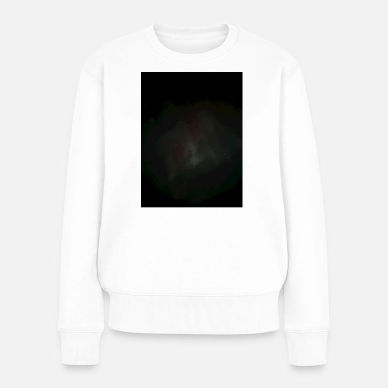 Nebel, Nachthimmelskörper - Frauen Premium Bio Pullover - Weiß
