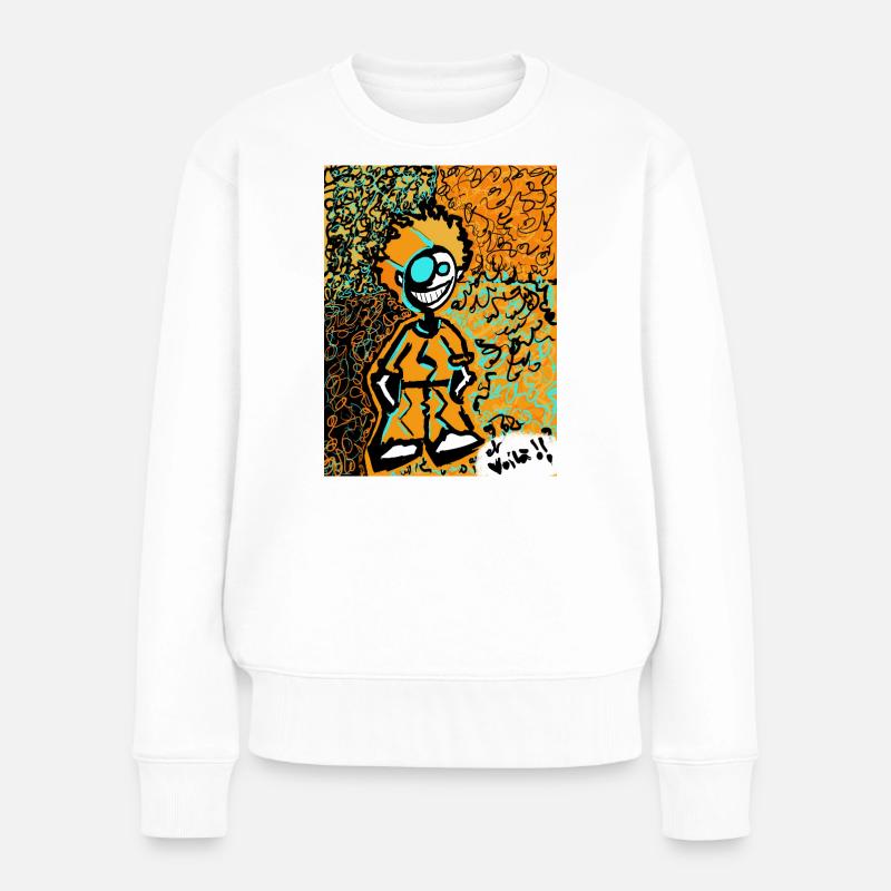 et_voila - Frauen Premium Bio Pullover - Weiß
