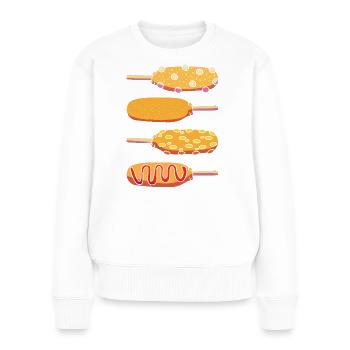 Corn dog - Women's Premium Organic Jumper - white - Front - Julia (174cm)