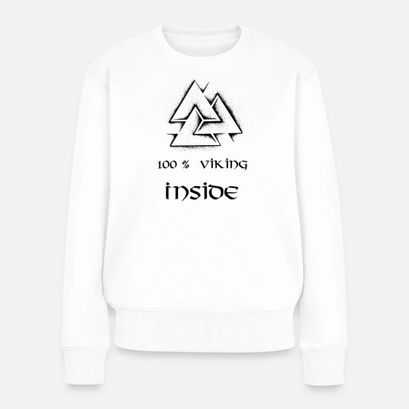 100 % des Vikings à l’intérieur - Pull Premium bio Femme - blanc