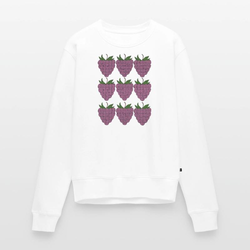 raspberry pattern textile Women's Premium Organic Jumper