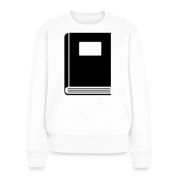 Geschlossenes Buch - Frauen Premium Bio Pullover - Weiß - Vorne - Julia (174cm)