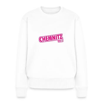 Chemnitz 0371 Vorwahl - Frauen Premium Bio Pullover - Weiß - Vorne - Julia (174cm)