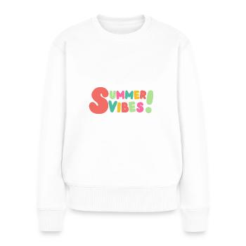 Summer Vibes - Women's Premium Organic Jumper - white - Front - Julia (174cm)