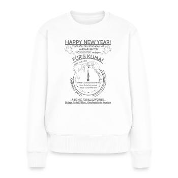 Sylvester Hund Katze Maus SabineVegan HerzAufShirt - Frauen Premium Bio Pullover - Weiß - Vorne - Julia (174cm)