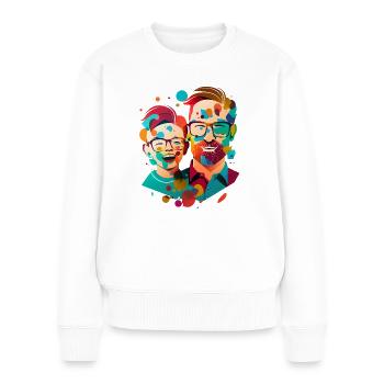 Father's Day - Father and Son - Women's Premium Organic Jumper - white - Front - Julia (174cm)