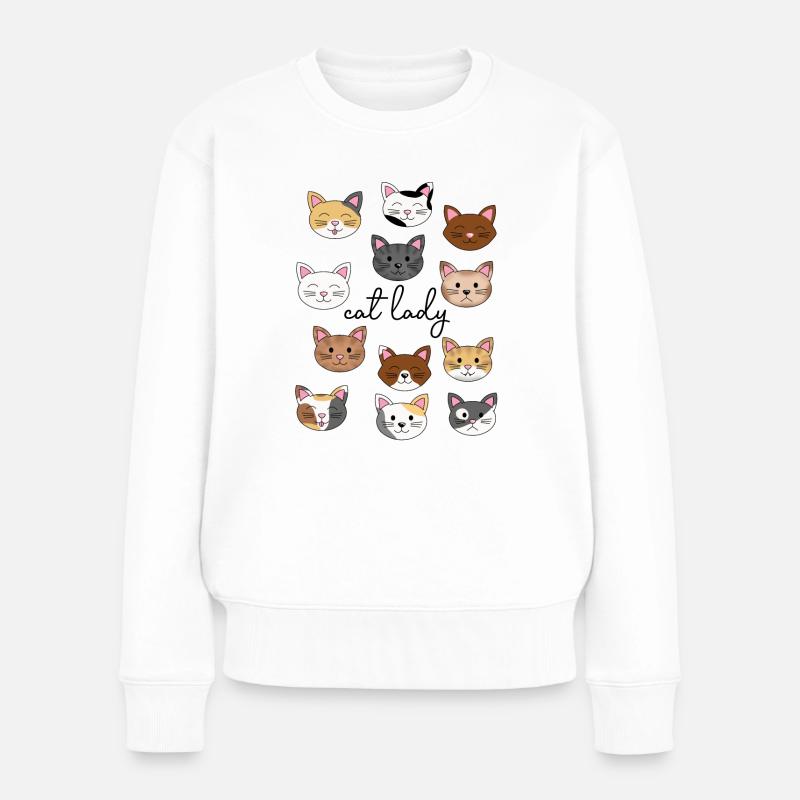 Dame Chat - Pull Premium bio Femme - blanc
