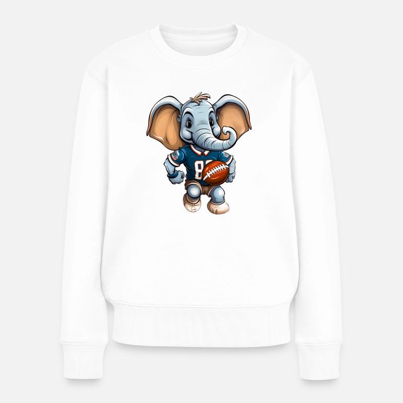 Elephant Rugby / Joueur de rugby Elephant - Pull Premium bio Femme - blanc
