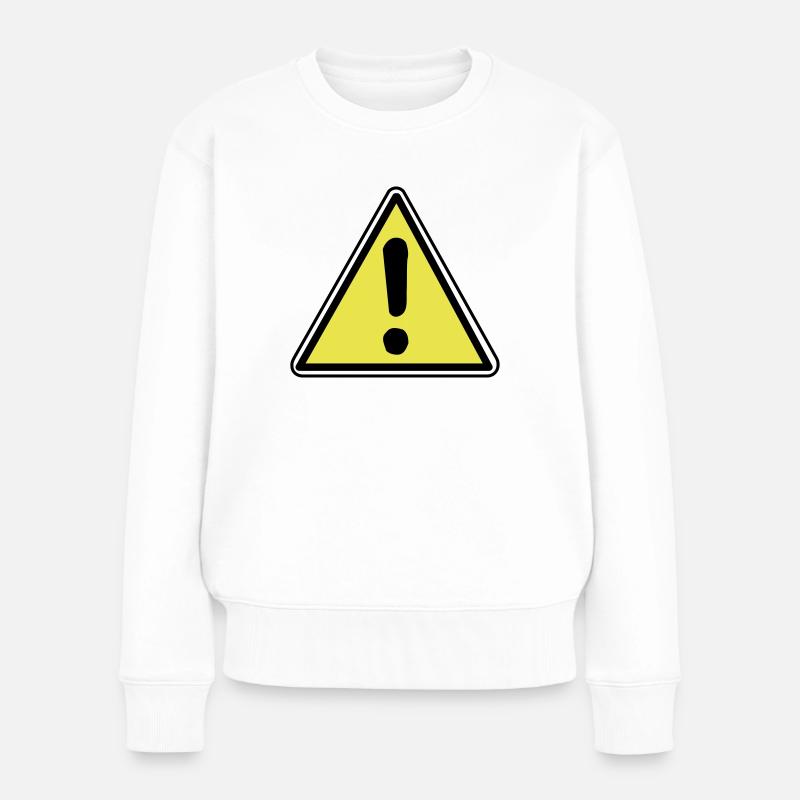 Attention - Frauen Premium Bio Pullover - Weiß